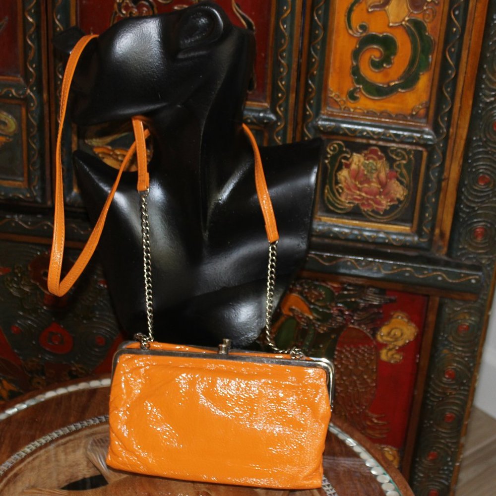 Rear Hobo International Yellow Mustard Vintage Leather Leanne Crossbody